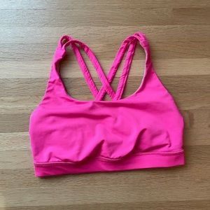 Lululemon Energy bra, hot pink, size 6